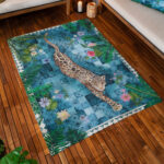 Majorelle Printed Indoor Outdoor Rug Azure