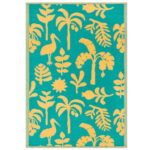 Marula Outdoor Rug - Yellow Teal