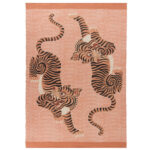 Tibetan Tiger Outdoor Washable Rugs – Coral