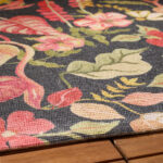 Tropical Bloom Rugs Black