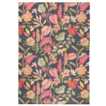 Tropical Bloom Rugs – Black