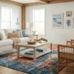 Celestial CES09 Blue Yellow Rug