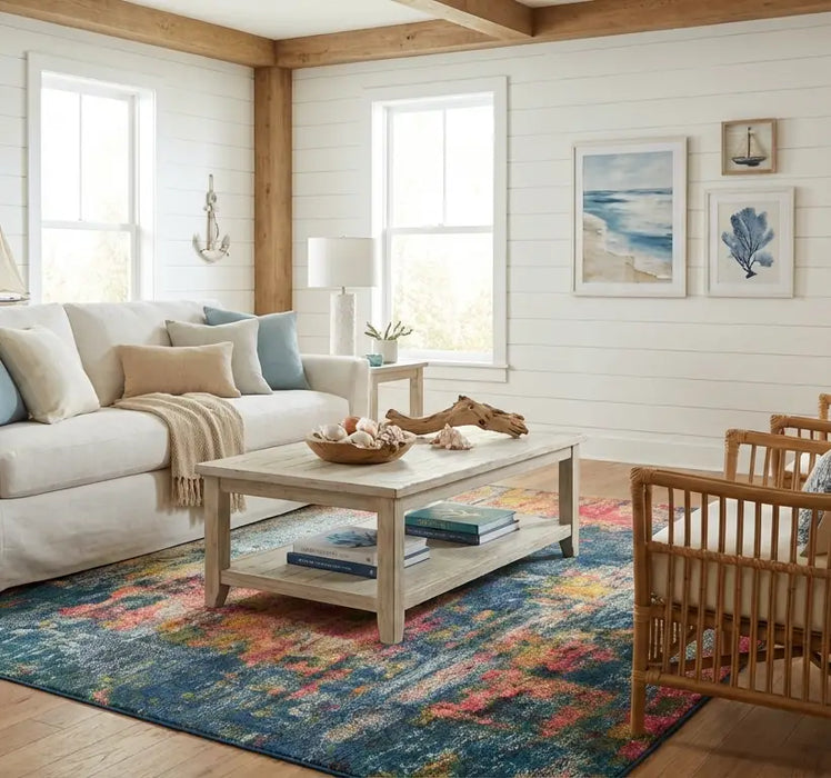 Celestial CES09 Blue Yellow Rug