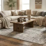 Rustic Textures RUS07 Grey Beige Rug