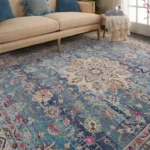 Vintage Kashan VKA01 Blue Rug