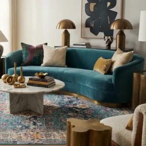 Vintage Kashan VKA01 Blue Rug