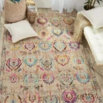 Vintage Kashan VKA04 Ivory Multi Rug