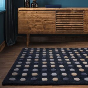 Asiatic Dotty Navy Carpet