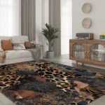 Caius Brown Animal Print Carpet