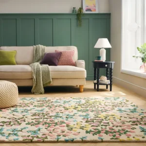 Country Garden Floral Wool Carpet