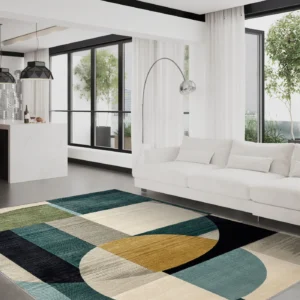 Daryn Geometric Washable Carpet