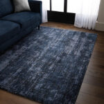 Kuza Abstract Navy Carpet