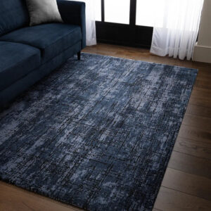 Kuza Abstract Navy Carpet