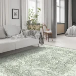 Leonie Washable Green Persian Carpet