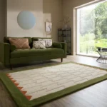 Mara Chevron Border Wool Carpet
