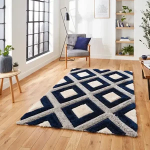 Olympia GR224 Grey Navy Carpet