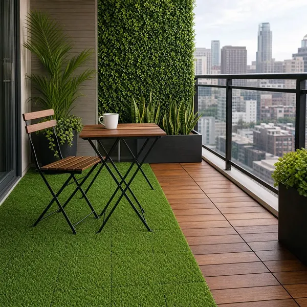 Balcony Artificial Grass installed on apartment balconies with realistic turf and clean edges