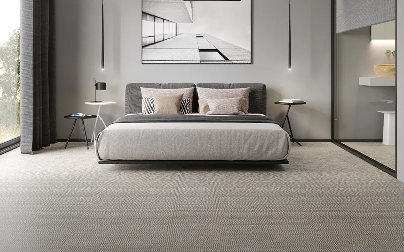 Trending bedroom carpet colors and shades for 2026 interiors