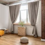 Custom Soundproof Linen Curtains with Back Tabs 1