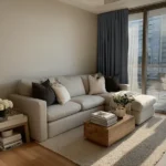 Dim Grey Linen Soundproof Curtains 1