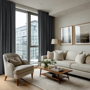Dim Grey Linen Soundproof Curtains