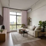 Dusty Pink Linen Soundproof Curtains