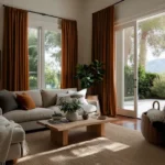 Terracotta Heavyweight Linen Soundproof Curtains